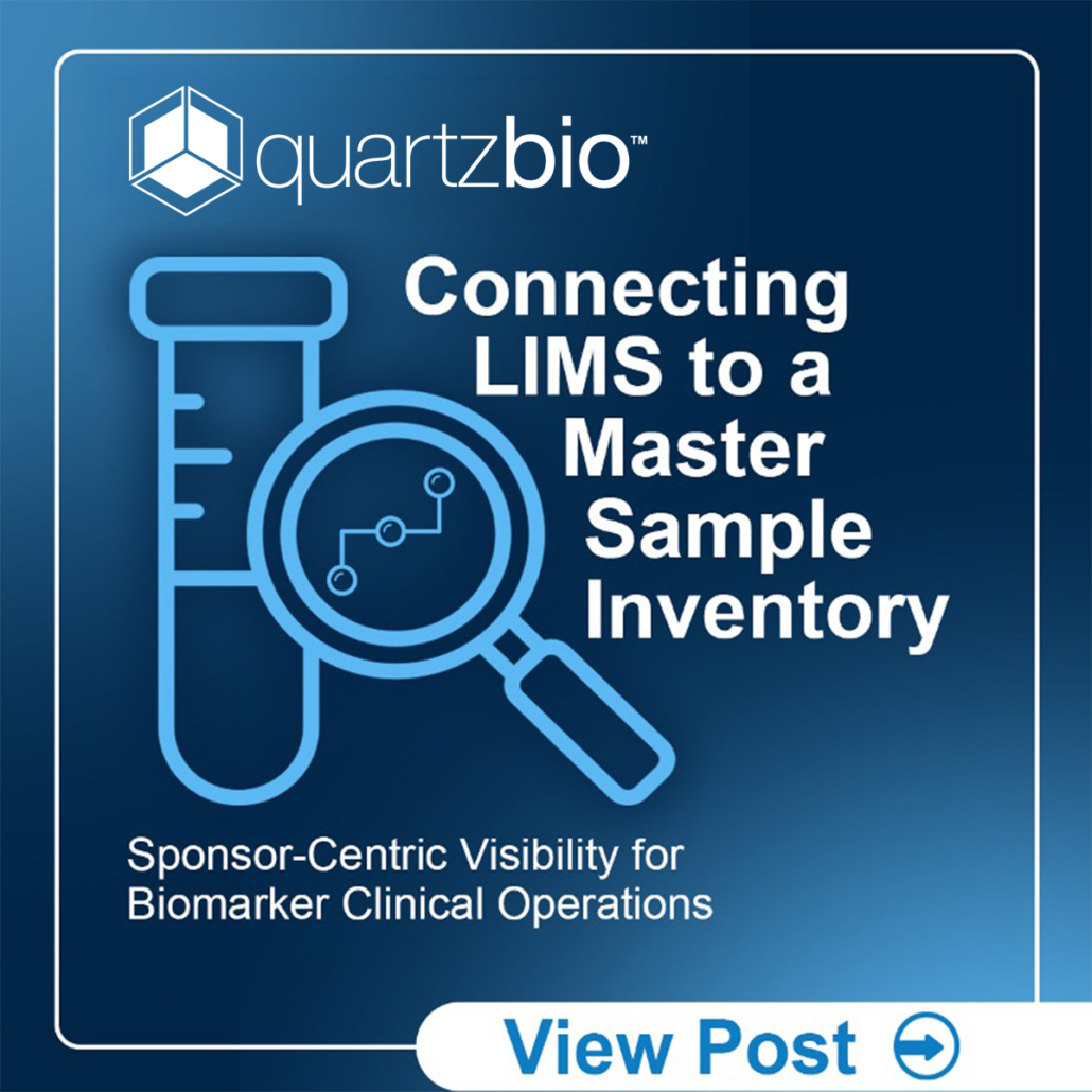 Connecting LIMS to Master Sample Inventory - QuartzBio