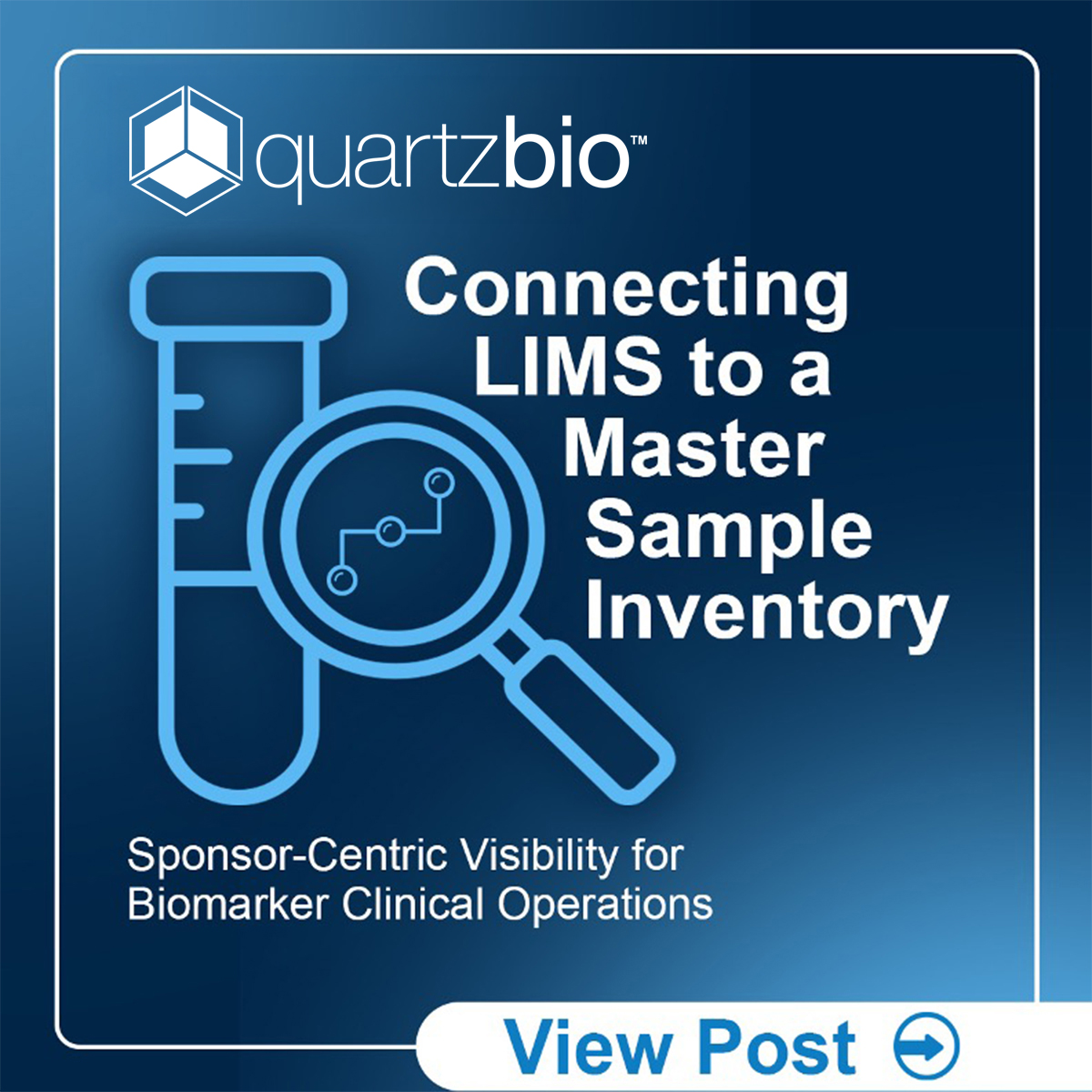 Connecting LIMS to Master Sample Inventory - QuartzBio
