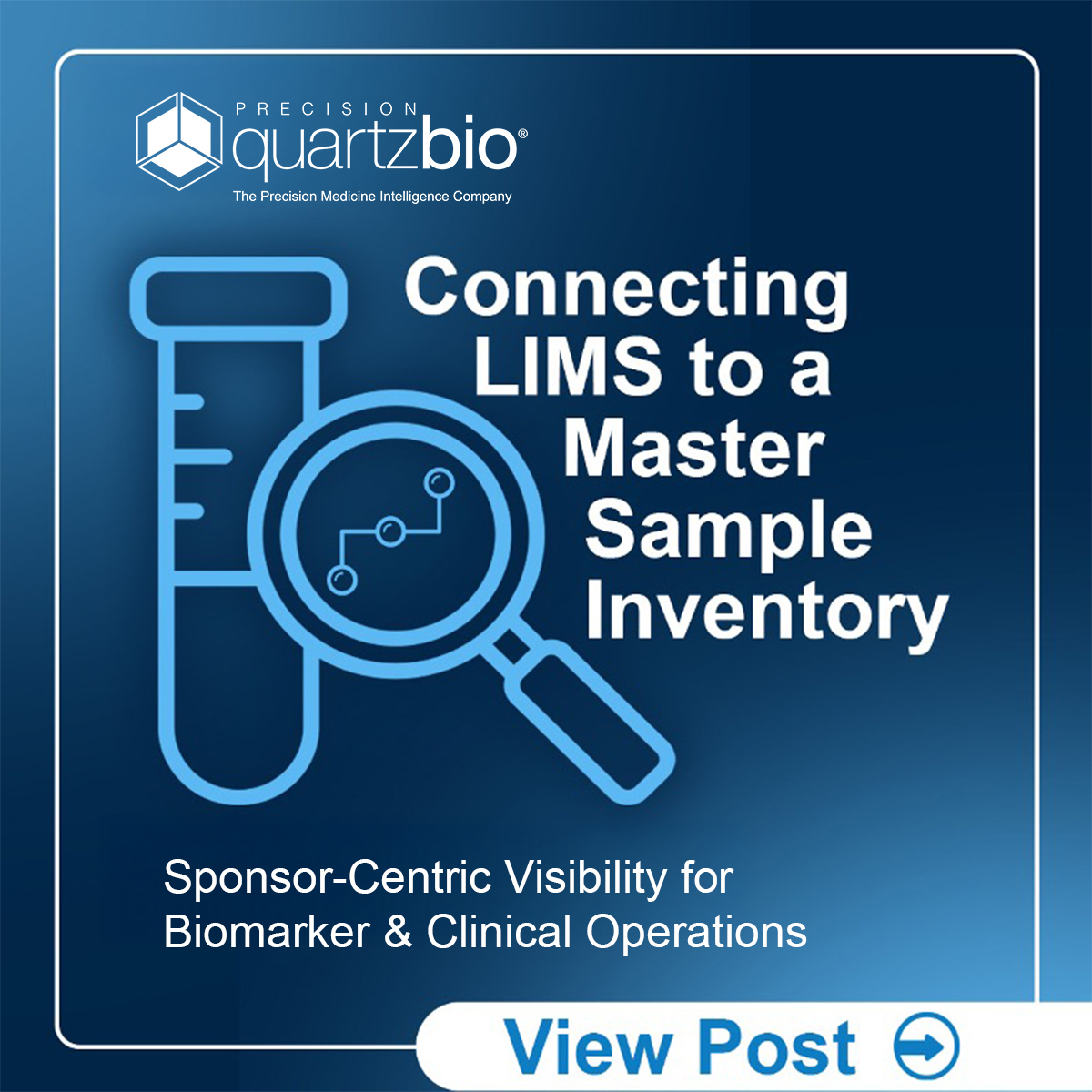 Connecting LIMS to Master Sample Inventory - QuartzBio