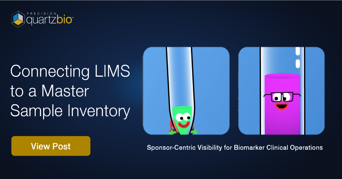 Connecting LIMS to Master Sample Inventory QuartzBio vSIM July 2021