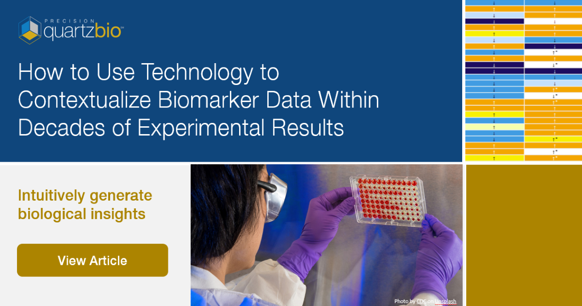 QuartzBio Contextualize Biomarker Data Decades Experimental Results Image 2021