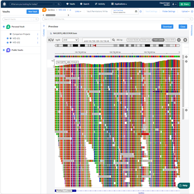 QuartzBio Genomics Fileviewer