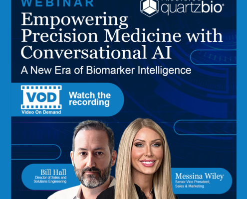 QuartzBio webinar conversational AI for biomarker intelligence
