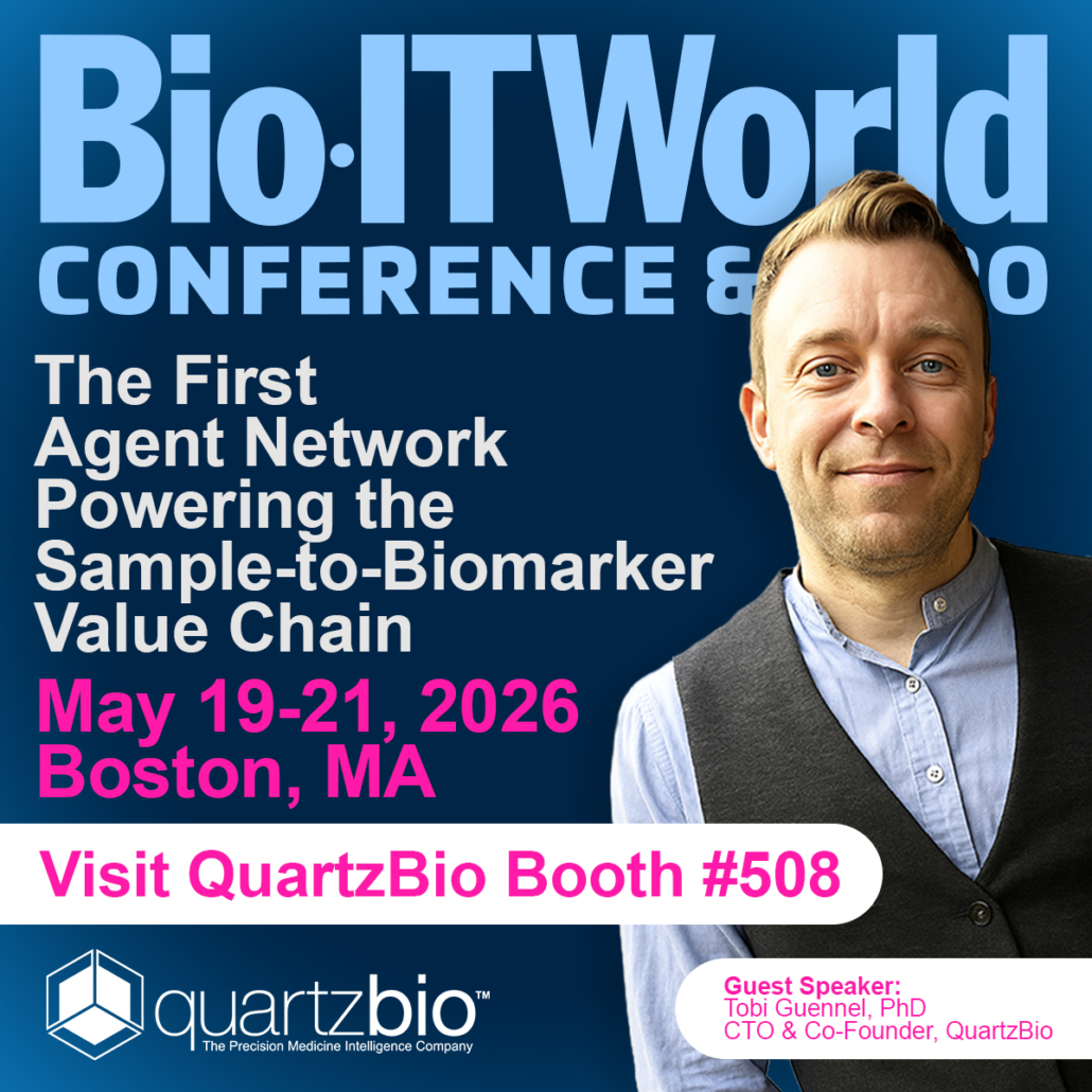 QuartzBio Booth 508 Bio-IT World 2026